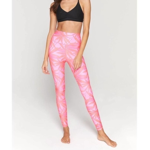 SPIRITUAL GANGSTER NWT INTENT HIGH WAISTED 7/8TH LEGGINGS PINK GLOW PRINT XS - Picture 2 of 12